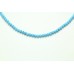 Single Line Natural blue black lines turquoise 4 mm Beads Stones NECKLACE 18.9'